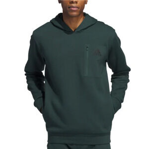 Adidas Men's Regular Fit Kangaroo Pocket Hoodie, Green, Size M